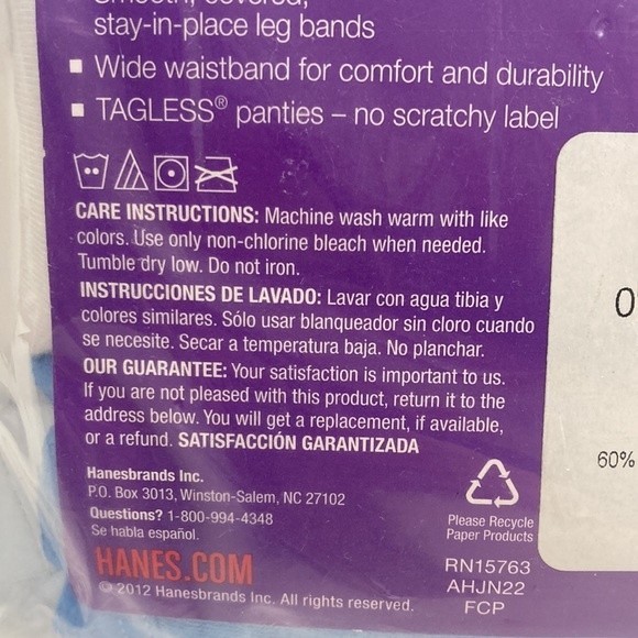 Hanes Hi Cut Underwear Panties Size 7 Women Cotton Blend Large - Picture 11 of 13